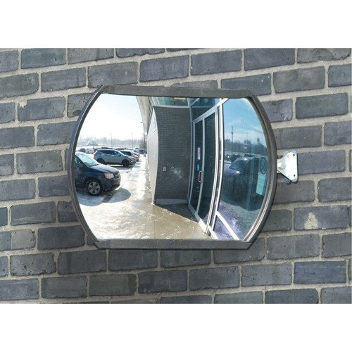 Miroir convexe rectangulaire/rond avec bras t&eacute;lescopique, 12" h x 18" la, Int&eacute;rieur/Ext&eacute;rieur Planification Entrepots Molloy