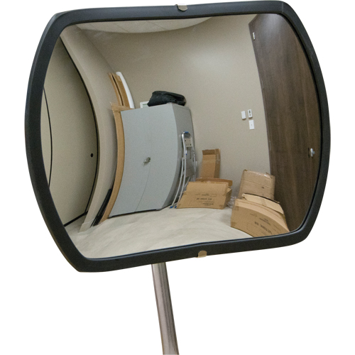 Miroir convexe rectangulaire/rond avec bras t&eacute;lescopique, 12" h x 18" la, Int&eacute;rieur/Ext&eacute;rieur Planification Entrepots Molloy