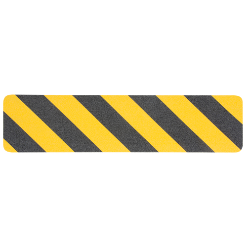 Premium Anti-Skid Tape, 6" x 24", Black & Yellow Planification Entrepots Molloy