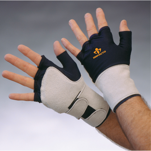 Anti-Impact Glove With Wrist Support, Medium, Grain Leather Palm, Slip-On Cuff Planification Entrepots Molloy