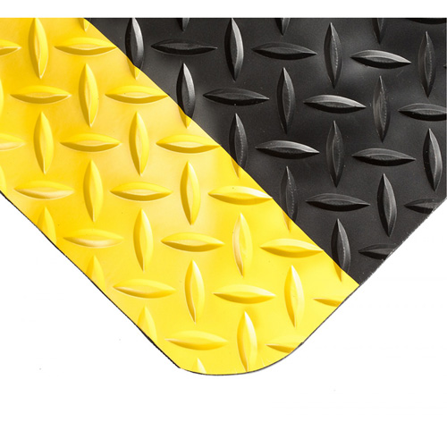 Smart Mats No.497, Diamond, 4' x 10' x 1", Black/Yellow, PVC/Urethane Planification Entrepots Molloy