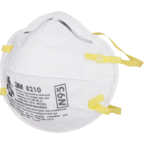 Respirateurs contre les particules 8210, N95, Certifi&eacute; NIOSH Planification Entrepots Molloy