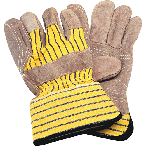 Gants d'ajusteur avec paume double, Grand, Paume en Cuir de vache refendu, Doublure en Coton Planification Entrepots Molloy