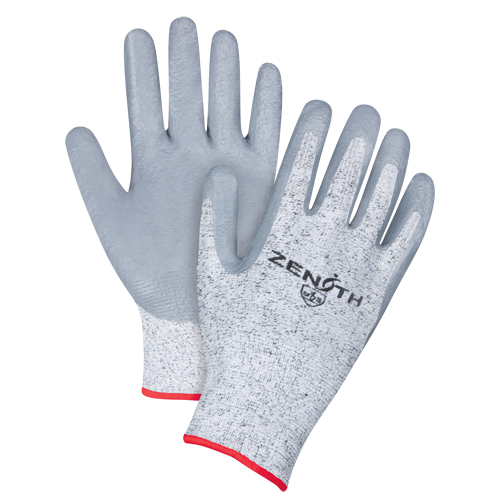 Gants &eacute;lastiques sans coutures r&eacute;sistants &agrave; la coupe, Taille Petit/7, Calibre 13, Rev&ecirc;tement Nitrile, Enveloppe en PEHP, ANSI/ISEA 105 niveau 2/EN 388 niveau 3 Planification Entrepots Molloy