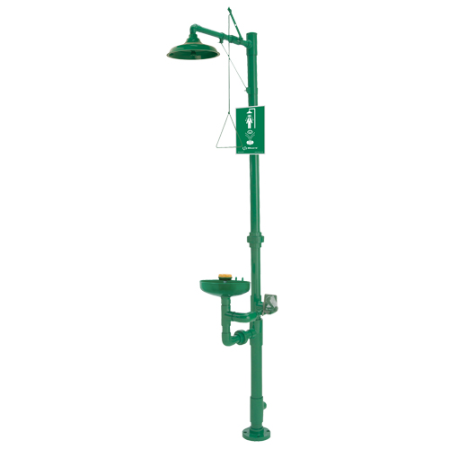 Combinaisons de douche oculaire/faciale & douche d'urgence, Socle Planification Entrepots Molloy