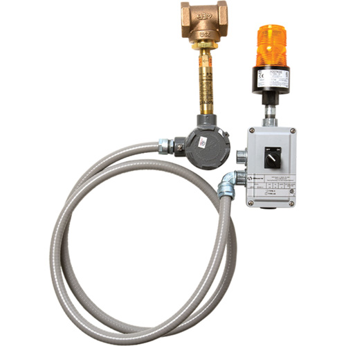 Syst&egrave;me dalarme pour les douches durgence et les installations de lavage des yeux Planification Entrepots Molloy