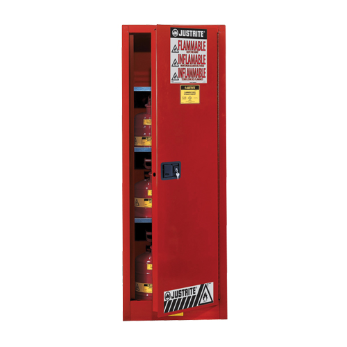 Armoire de s&eacute;curit&eacute; pour produits inflammables EX Slimline Sure-Grip , 22 gal., 3 tablettes Planification Entrepots Molloy