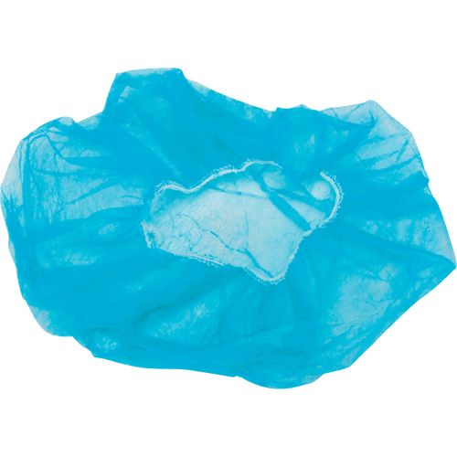 Non-Woven Bouffant Caps, Polypropylene, 21"/Large, Blue Planification Entrepots Molloy
