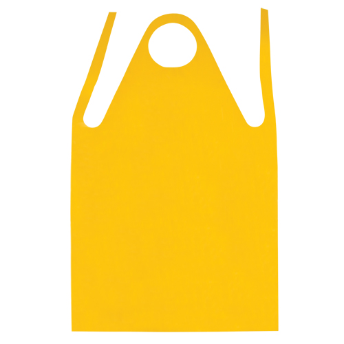 Apron, Polyurethane, 45" L x 35" W, Yellow Planification Entrepots Molloy