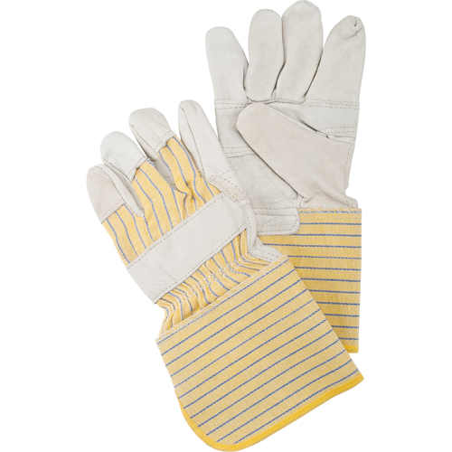 Gants d'ajusteur &agrave; paume renforc&eacute;e, Grand, Paume en Cuir fleur de vache, Doublure en Coton Planification Entrepots Molloy