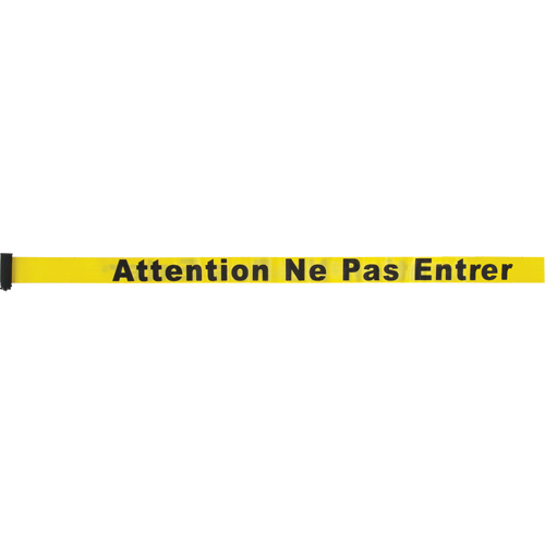 Cartouche de ruban pour assembler votre propre barri&egrave;re de contr&ocirc;le des foules, Attention ne pas entrer, 7', Ruban Jaune Planification Entrepots Molloy