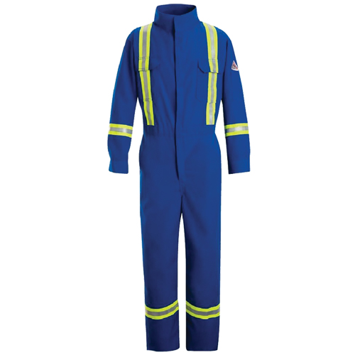 Flame-Resistant Premium Coveralls with Reflective Trim, Size 38, Royal Blue, 5.1 cal/cm² Planification Entrepots Molloy