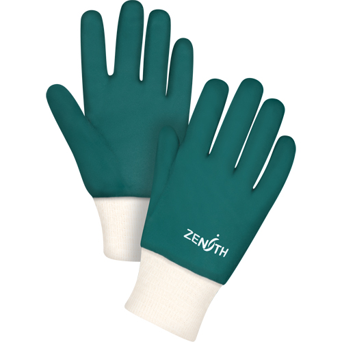 Gants verts &agrave; double enduit, 10" lo, PVC, Doublure en Jersey de coton, 70 mils Planification Entrepots Molloy