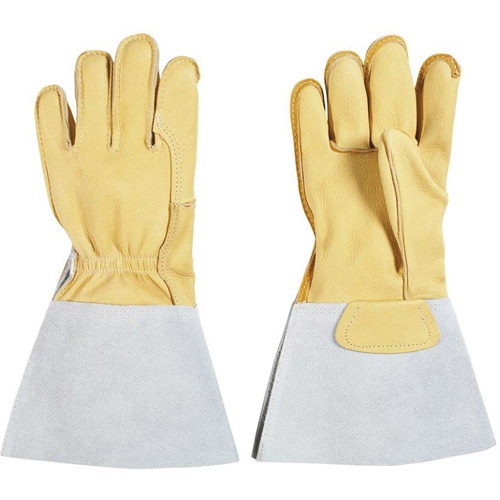 Welding Gloves, Grain Cowhide, Size Small Planification Entrepots Molloy