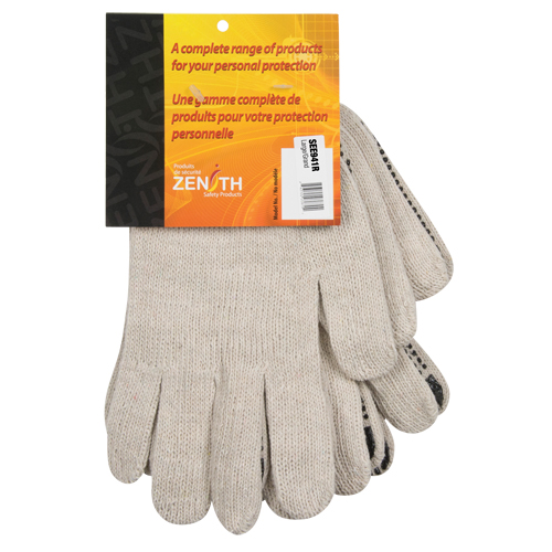 Gants tricot&eacute;s de poids lourd, Poly/coton, Un c&ocirc;t&eacute;, Calibre 7, Grand Planification Entrepots Molloy