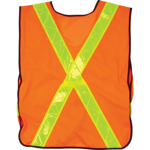 Standard-Duty Safety Vest, High Visibility Orange, 2X-Large, Polyester Planification Entrepots Molloy