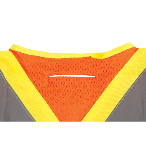 Veste d'arpenteur haute visibilit&eacute;, conforme &agrave; la CSA, Orange haute visibilit&eacute;, 2T-Grand, Polyester Planification Entrepots Molloy