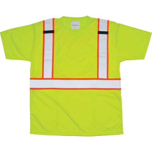 T-shirt conforme &agrave; la CSA, Polyester, Moyen, Jaune lime haute visibilit&eacute; Planification Entrepots Molloy