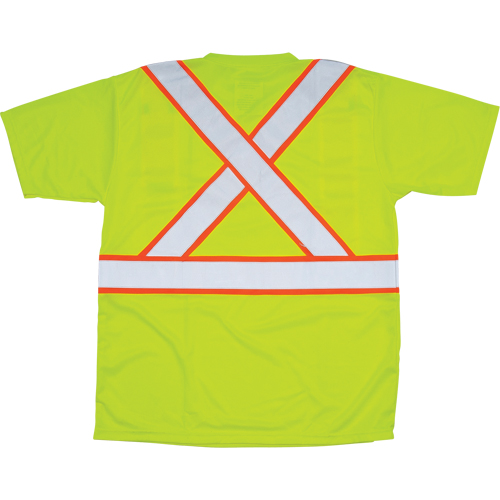 T-shirt conforme &agrave; la CSA, Polyester, Moyen, Jaune lime haute visibilit&eacute; Planification Entrepots Molloy