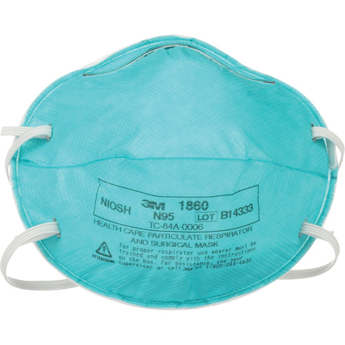 Respirateur 1860 contre les particules pour les soins de la sant&eacute;, N95, Certifi&eacute; NIOSH Planification Entrepots Molloy