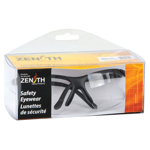 Lunettes de s&eacute;curit&eacute; s&eacute;rie Z1800 avec verres de lecture, Anti-&eacute;gratignures, Transparent, Dioptrie 1,0 Planification Entrepots Molloy