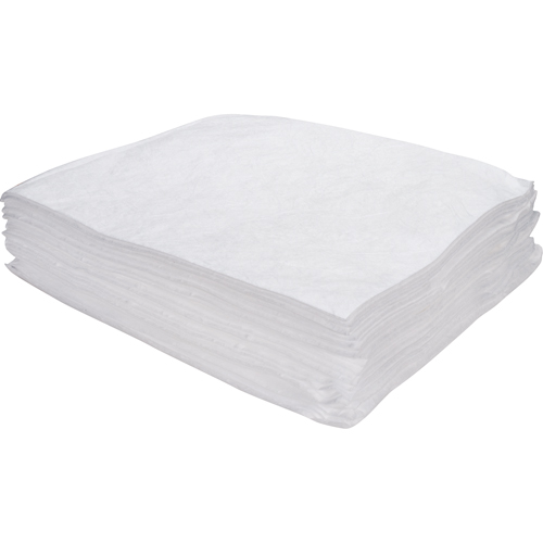 Premium Meltblown Sorbent Pads, Oil Only, 15" x 17", 8 gal. Absorbancy Planification Entrepots Molloy