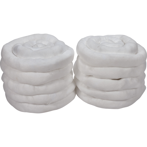 Sorbent Sock, Oil Only, 45 gal. Absorbancy, 3" W x 10' L, Pack of 10 Planification Entrepots Molloy