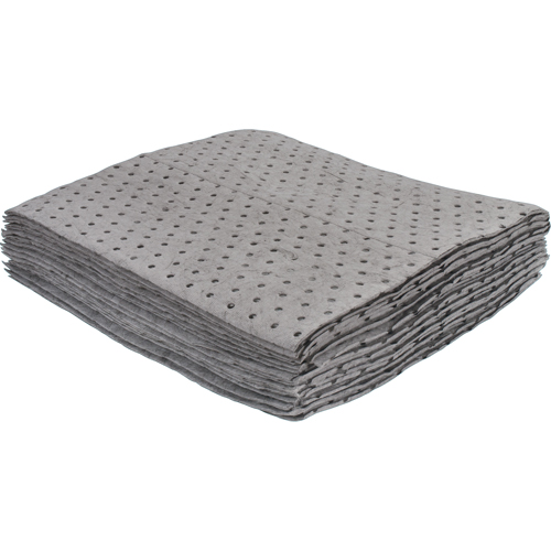 Premium Bonded Sorbent Pads, Universal, 15" x 17", 8 gal. Absorbancy Planification Entrepots Molloy