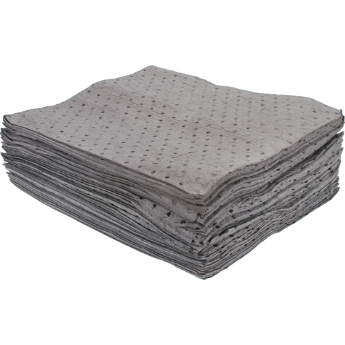 Premium Bonded Sorbent Pads, Universal, 15" x 17", 15 gal. Absorbancy Planification Entrepots Molloy