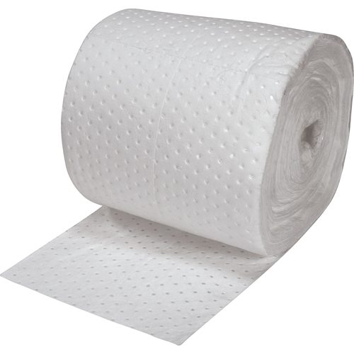 Premium Fine Fiber Sorbent Rolls, Heavyweight, 150' L x 15" W, 25 gal. Absorbancy Planification Entrepots Molloy