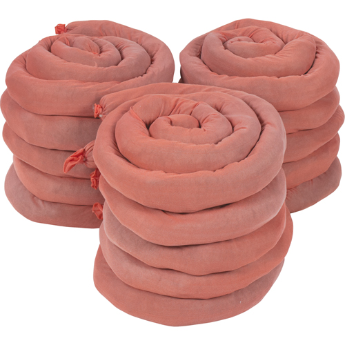 Sorbents Socks, Hazmat, 50 gal. Absorbancy, 3" W x 8' L, Pack of 15 Planification Entrepots Molloy