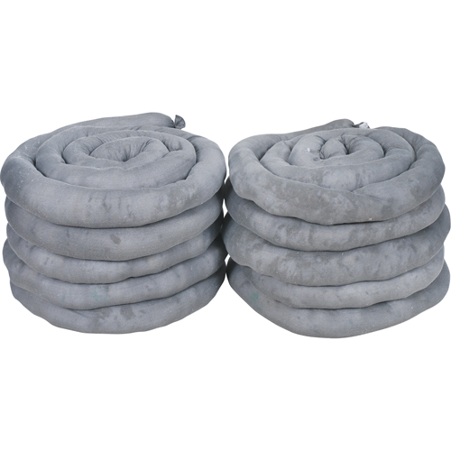 Remblais tubulaires absorbants, Universel, Absorption 40 gal., 3" la x 10' lo, Pqt de 10 Planification Entrepots Molloy