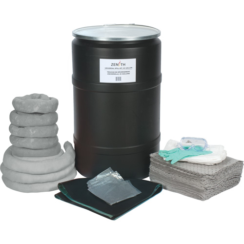 Spill Kit, Universal, Drum, 55 US gal. Absorbancy Planification Entrepots Molloy