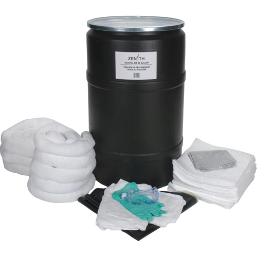 Spill Kit, Oil Only, Drum, 55 US gal. Absorbancy Planification Entrepots Molloy