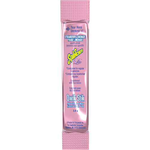 Sqwincher&reg; ZERO&reg; Qwik Stik Rehydration Drink, Single Serve, Strawberry lemonade Planification Entrepots Molloy
