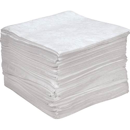 Feuilles absorbantes antistatiques de premi&egrave;re qualit&eacute;, Huile seulement, 15" x 18", 25 gal. d'absorption Planification Entrepots Molloy