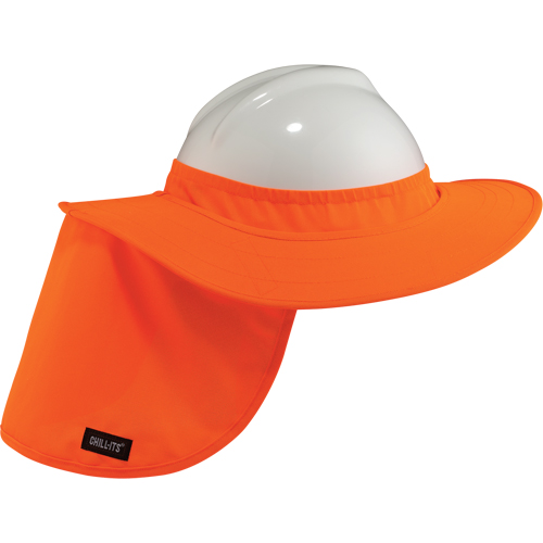 Rebords pour casques de s&eacute;curit&eacute; 6660 Chill-Its, Orange haute visibilit&eacute; Planification Entrepots Molloy