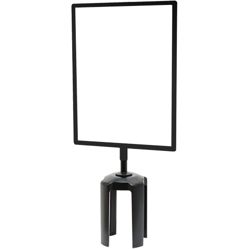 Tensabarrier&reg; Sign Frame with Adapter, Black Planification Entrepots Molloy