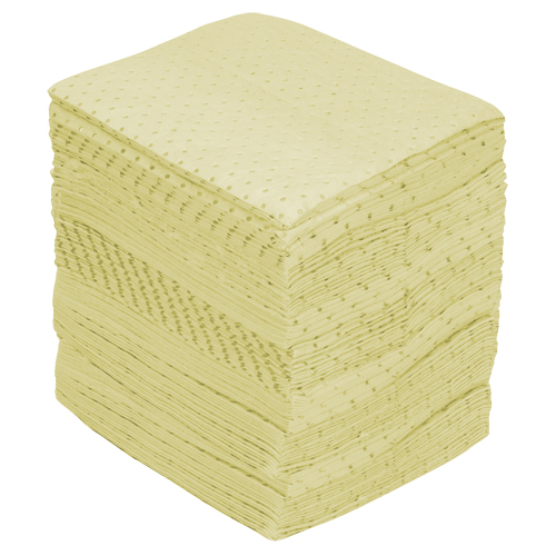 Industrial-Grade Fine Fibre Sorbent Pads, Hazmat, 15" x 17", 35 Gal. Absorbancy Planification Entrepots Molloy