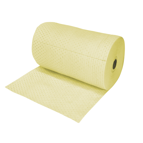 Rouleaux absorbants en fibres fines de calibre industriel, Poids moyen, 150' lo x 30" la, Absorption 50 gal. Planification Entrepots Molloy