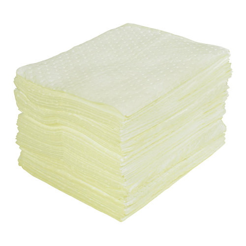 Premium Laminated (SMS) Sorbent Pads, Hazmat, 15" x 17", 25 gal. Absorbancy Planification Entrepots Molloy