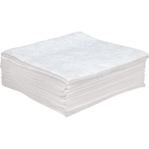 Premium Anti Static Sorbent Pads, Oil Only, 30" x 30", 55 Gal. Absorbancy Planification Entrepots Molloy