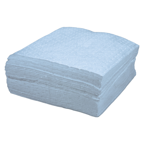 Feuilles absorbantes bleues li&eacute;es de premi&egrave;re qualit&eacute;, Huile seulement, 15" x 17", 8 gal. d'absorption Planification Entrepots Molloy