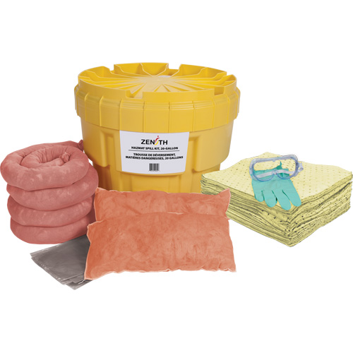 Trousse de lutte contre les d&eacute;versements, Mati&egrave;res dangereuses, Overpack/Baril de r&eacute;cup&eacute;ration, Absorbance de 20 gal. US Planification Entrepots Molloy
