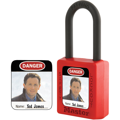&eacute;tiquettes d'identification &agrave; photo pour cadenas en thermoplastique Zenex Planification Entrepots Molloy