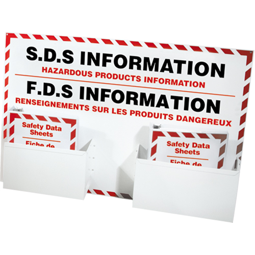 Postes d'information de fiches de donn&eacute;es de s&eacute;curit&eacute;, Anglais & français, Compris reliures Planification Entrepots Molloy