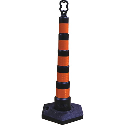 Grip N Go Trim Line Channelizers, 49" High, Black Planification Entrepots Molloy