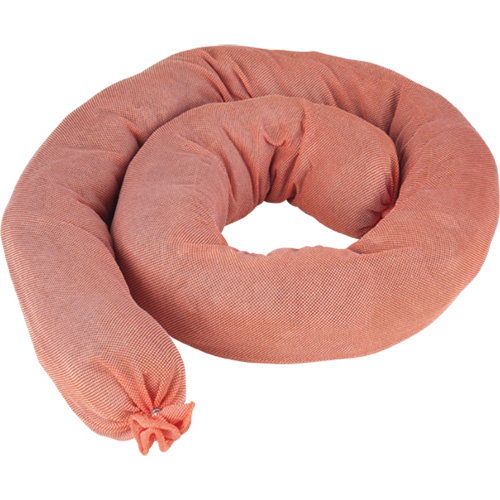 Remblais tubulaires absorbants, Mati&egrave;res dangereuses, Absorption 40 gal., 3" la x 4' lo, Pqt de 25 Planification Entrepots Molloy
