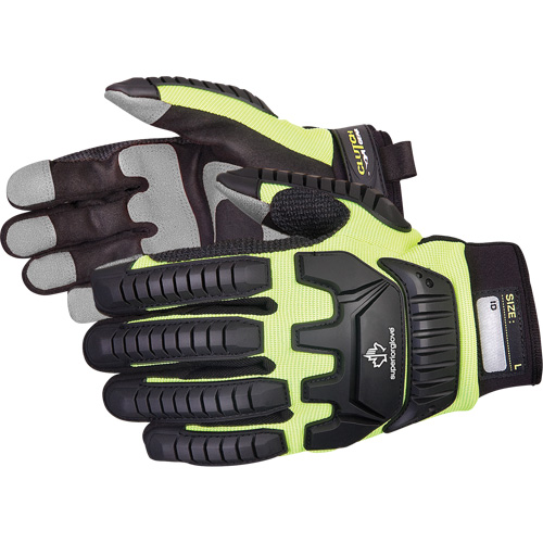 Gants de m&eacute;canicien r&eacute;sistants aux chocs Clutch Gear, Paume PVC, Taille Petit Planification Entrepots Molloy