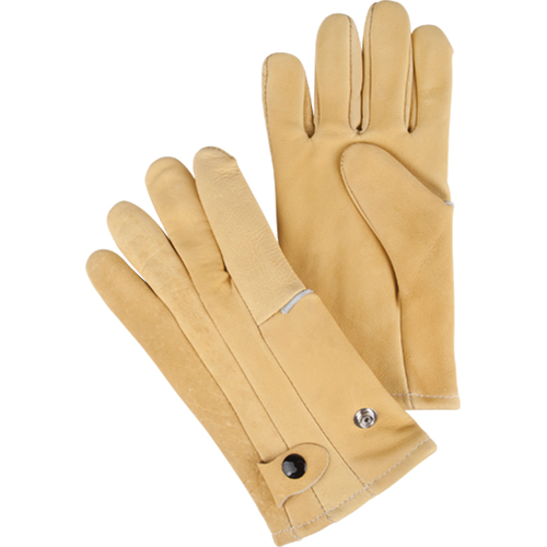 Driver's Style Gloves, Large, Grain Cowhide Palm, Fleece Inner Lining Planification Entrepots Molloy